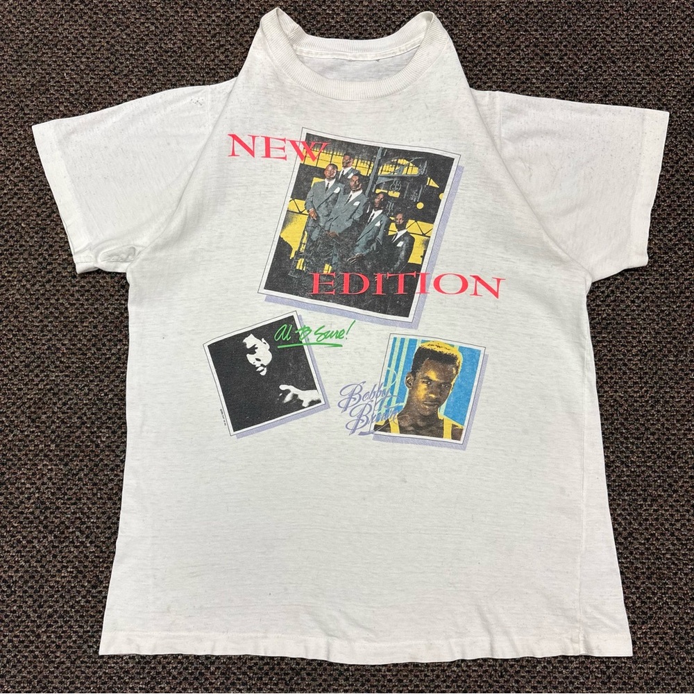 1988 New Edition ‘The Heart Break Tour’ Bobby Brown  and Al B Sure Rap Tee